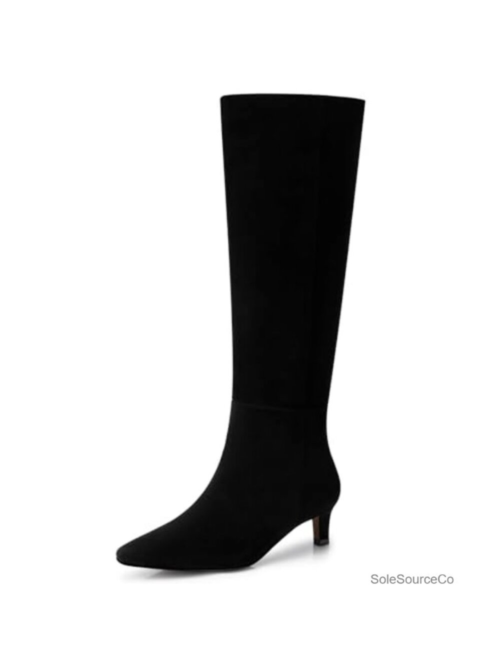 Women's Knee High Boots Kitten Heel Wide Calf Tall Dressy Boots